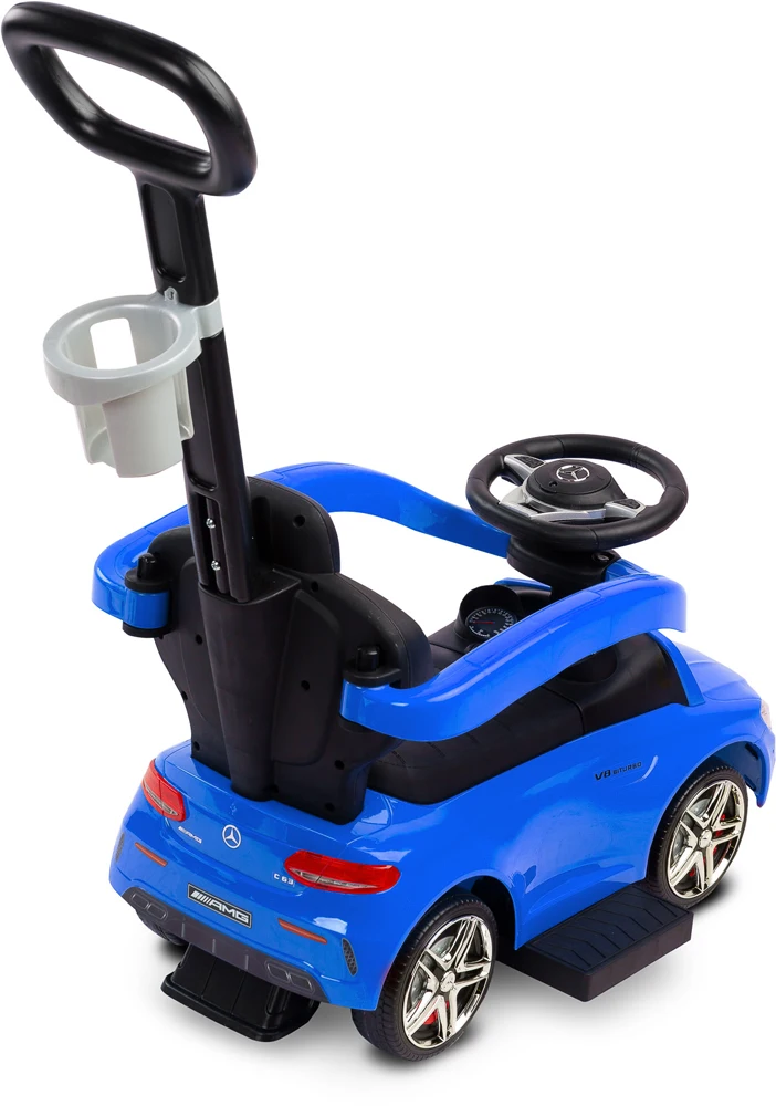 Машинка для катання Caretero (Toyz) Mercedes AMG C63 з батьківською ручкою Blue